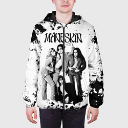 Куртка с капюшоном мужская Maneskin Монэскин, рок - группа, цвет: 3D-черный — фото 2