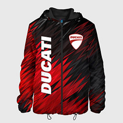 Куртка с капюшоном мужская DUCATI RED STYLE MOTOCYCLE, цвет: 3D-черный