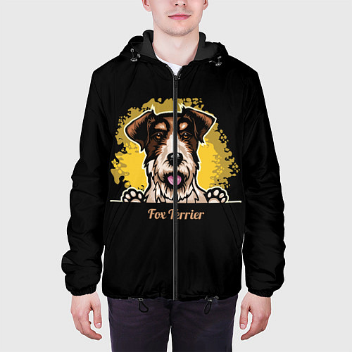 Мужская куртка Фокстерьер Fox terrier / 3D-Черный – фото 3