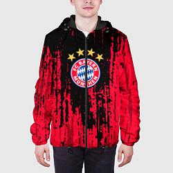 Куртка с капюшоном мужская Bayern Munchen: Бавария, цвет: 3D-черный — фото 2