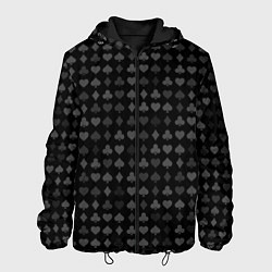 Куртка с капюшоном мужская Масти карт темные, цвет: 3D-черный