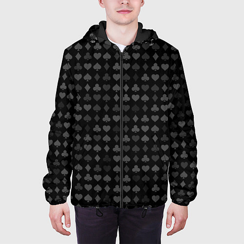 Мужская куртка Масти карт темные / 3D-Черный – фото 3