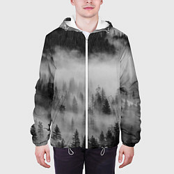 Куртка с капюшоном мужская ТУМАННЫЙ ЛЕС FOREST, цвет: 3D-белый — фото 2