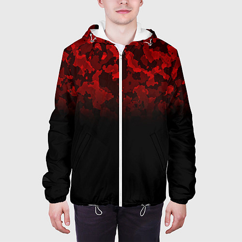 Мужская куртка BLACK RED CAMO RED MILLITARY / 3D-Белый – фото 3