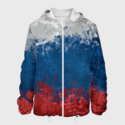 Куртка с капюшоном мужская Россия Абстракция Russia Abstraction, цвет: 3D-белый