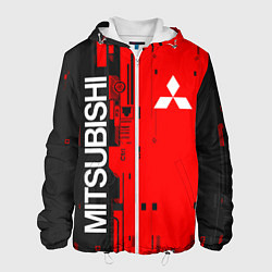 Куртка с капюшоном мужская MITSUBISHI МИЦУБИСИ МИТСУБИСИ МИЦУБИШИ CYBER, цвет: 3D-белый