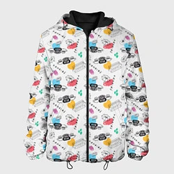 Куртка с капюшоном мужская Friends pattern, цвет: 3D-черный