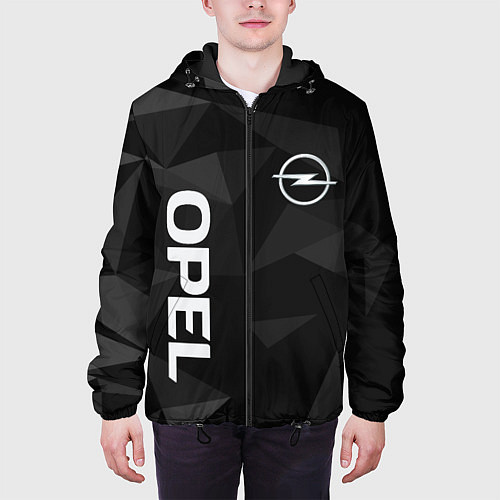 Мужская куртка Опель, Opel геометрия / 3D-Черный – фото 3