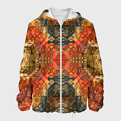 Мужская куртка Коллекция Фрактальная мозаика Оранжевый