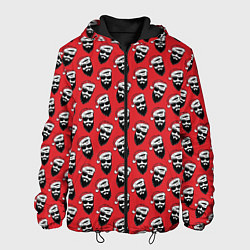 Куртка с капюшоном мужская Hipster Santa, цвет: 3D-черный