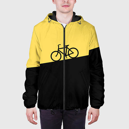 Мужская куртка Бегущий за велосипедом / 3D-Черный – фото 3
