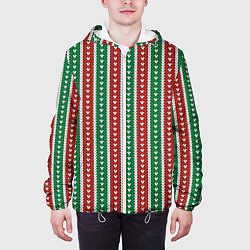 Куртка с капюшоном мужская Knitted Pattern, цвет: 3D-белый — фото 2