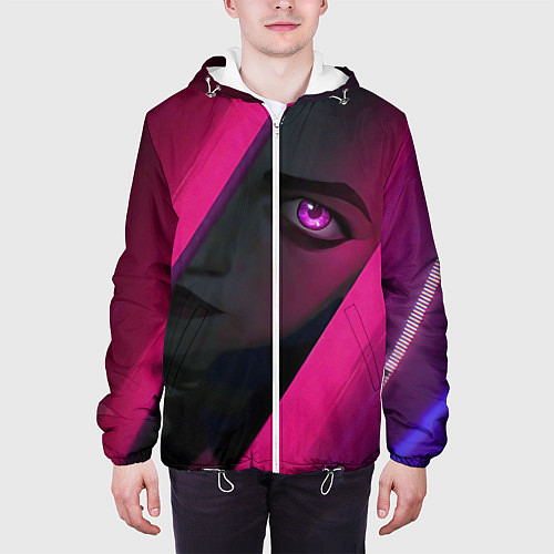 Мужская куртка Jinx Arcane League of Legends / 3D-Белый – фото 3