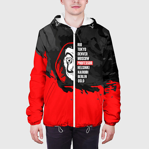 Мужская куртка La Casa de Papel Professor / 3D-Белый – фото 3