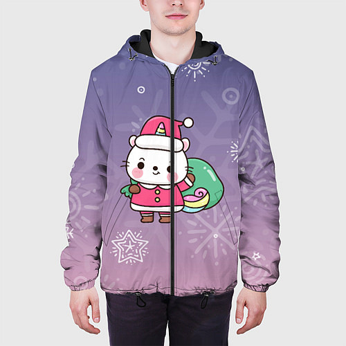 Мужская куртка Happy New Year 2022 Сat 2 / 3D-Черный – фото 3