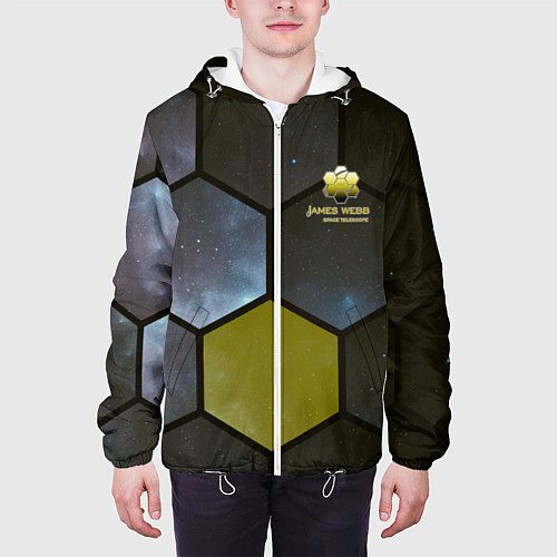 Мужская куртка JWST space cell theme / 3D-Белый – фото 3