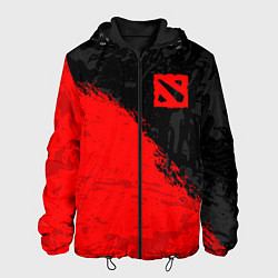 Мужская куртка DOTA 2 RED LOGO, БРЫЗГИ КРАСОК