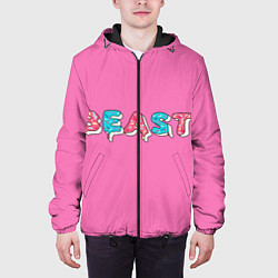 Куртка с капюшоном мужская Mr Beast Donut Pink edition, цвет: 3D-черный — фото 2