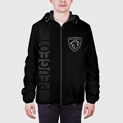 Куртка с капюшоном мужская Peugeot, Пежо, цвет: 3D-черный — фото 2