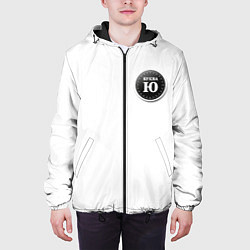 Куртка с капюшоном мужская Иконка Буква Ю, цвет: 3D-черный — фото 2