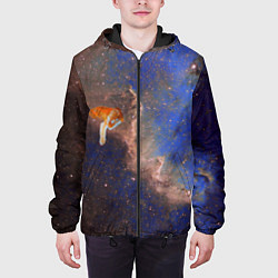 Куртка с капюшоном мужская Cosmic animal, цвет: 3D-черный — фото 2