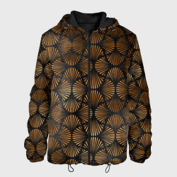 Куртка с капюшоном мужская Кофейные отпечатки, цвет: 3D-черный