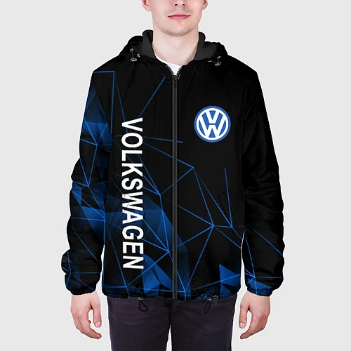 Мужская куртка Volkswagen, Фольцваген Геометрия / 3D-Черный – фото 3