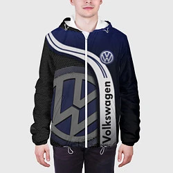 Куртка с капюшоном мужская Volkswagen Фольксваген, цвет: 3D-белый — фото 2