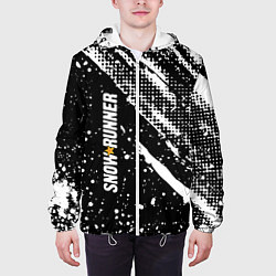 Куртка с капюшоном мужская SnowRunner Logo, цвет: 3D-белый — фото 2