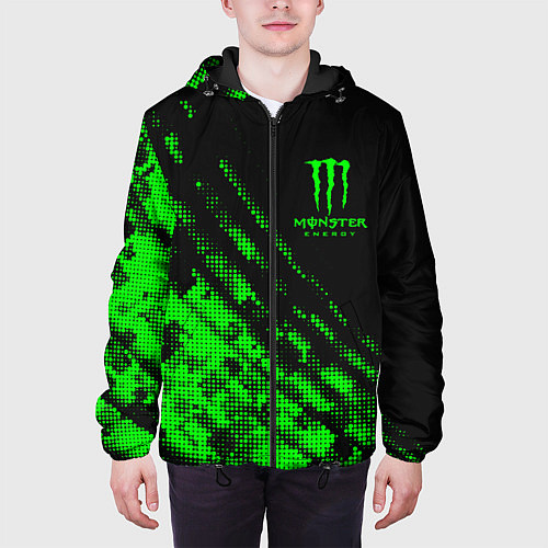 Мужская куртка Monster Energy Текстура / 3D-Черный – фото 3