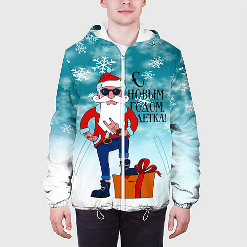 Мужская куртка Hipster Santa 2022 / 3D-Белый – фото 3