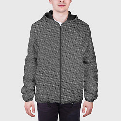 Куртка с капюшоном мужская Зиг-заг Классика, цвет: 3D-черный — фото 2