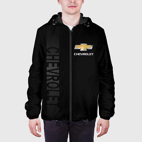 Мужская куртка Chevrolet, Chevrolet Боковая полоса / 3D-Черный – фото 3