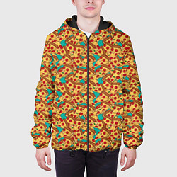 Куртка с капюшоном мужская Итальянская Пицца Pizza, цвет: 3D-черный — фото 2