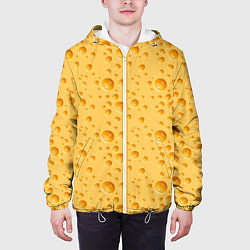 Куртка с капюшоном мужская Сыр Cheese, цвет: 3D-белый — фото 2