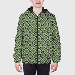 Куртка с капюшоном мужская Змеиная Шкура Snake, цвет: 3D-черный — фото 2