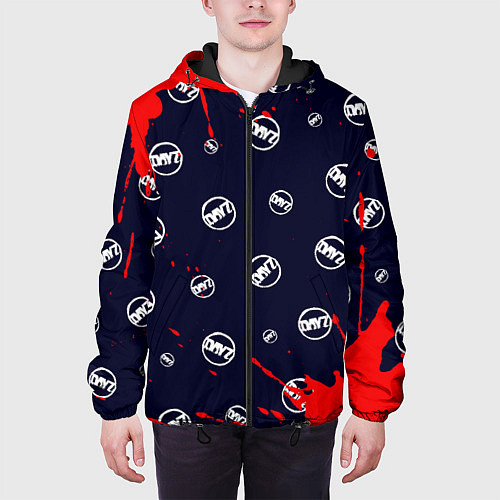 Мужская куртка DAYZ - Брызги Паттерн / 3D-Черный – фото 3