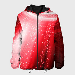 Куртка с капюшоном мужская Красная космическая спираль, цвет: 3D-черный