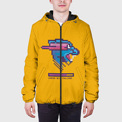 Куртка с капюшоном мужская Mr Beast Pixel Art, цвет: 3D-черный — фото 2