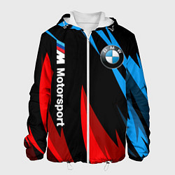 Куртка с капюшоном мужская BMW Логотип Узор, цвет: 3D-белый