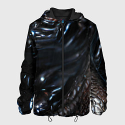 Куртка с капюшоном мужская Элегантный инопланетянин, цвет: 3D-черный