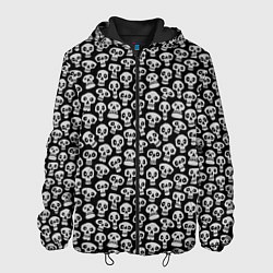 Куртка с капюшоном мужская Funny skulls, цвет: 3D-черный