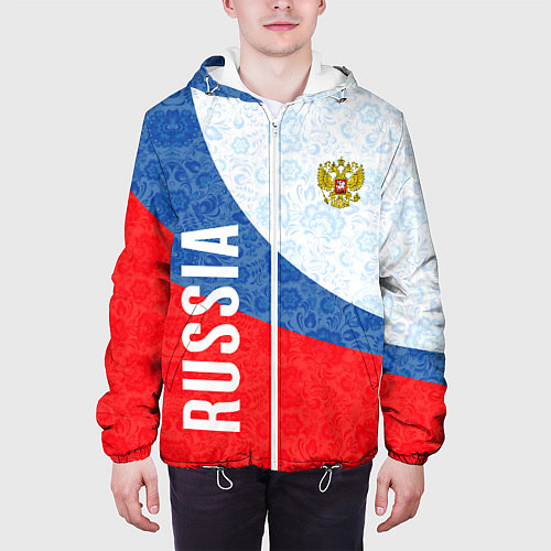 Мужская куртка RUSSIA SPORT STYLE РОССИЯ СПОРТИВНЫЙ СТИЛЬ / 3D-Белый – фото 3