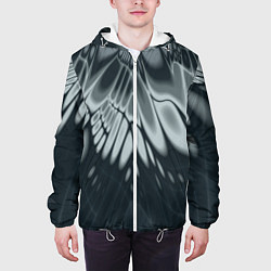 Куртка с капюшоном мужская Серый - коллекция Лучи - Хуф и Ся, цвет: 3D-белый — фото 2
