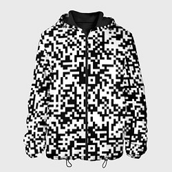Куртка с капюшоном мужская Стиль QR код, цвет: 3D-черный
