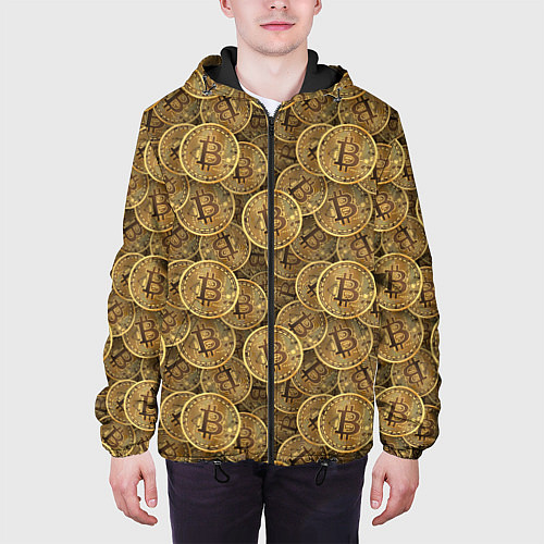 Мужская куртка Bitcoins / 3D-Черный – фото 3