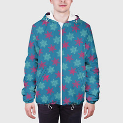 Куртка с капюшоном мужская Christmas Pattern New, цвет: 3D-белый — фото 2