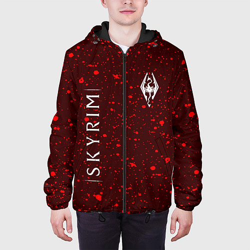 Мужская куртка SKYRIM - Краски / 3D-Черный – фото 3