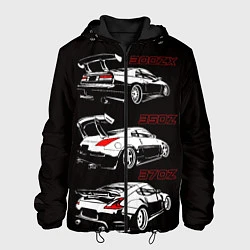 Куртка с капюшоном мужская NISSAN 300 ZX 350Z 370Z JDM STYLE, цвет: 3D-черный