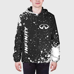 Куртка с капюшоном мужская INFINITI Infinity Брызги, цвет: 3D-черный — фото 2